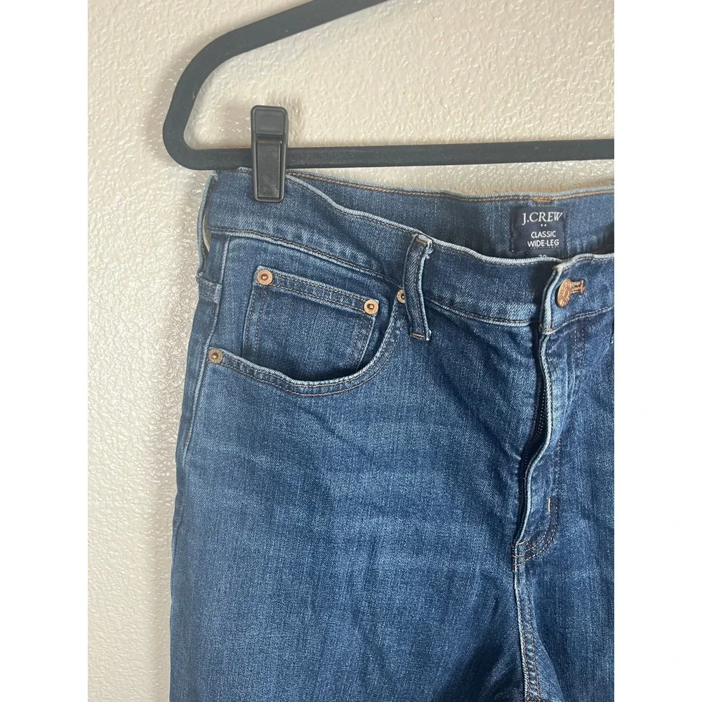 J. Crew Classic Wide-Leg Jean in All-Day Stretch Portside Azure Wash Size‎ 30